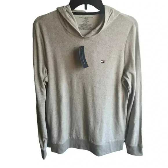 5/$25 BUNDLE SALE!! Tommy‎ Hilfiger Grey Terry Cloth Hoodie - Picture 1 of 5